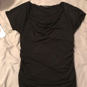 Black work ruffle blouse